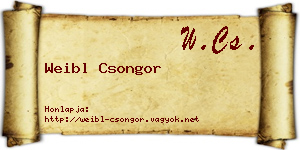 Weibl Csongor névjegykártya